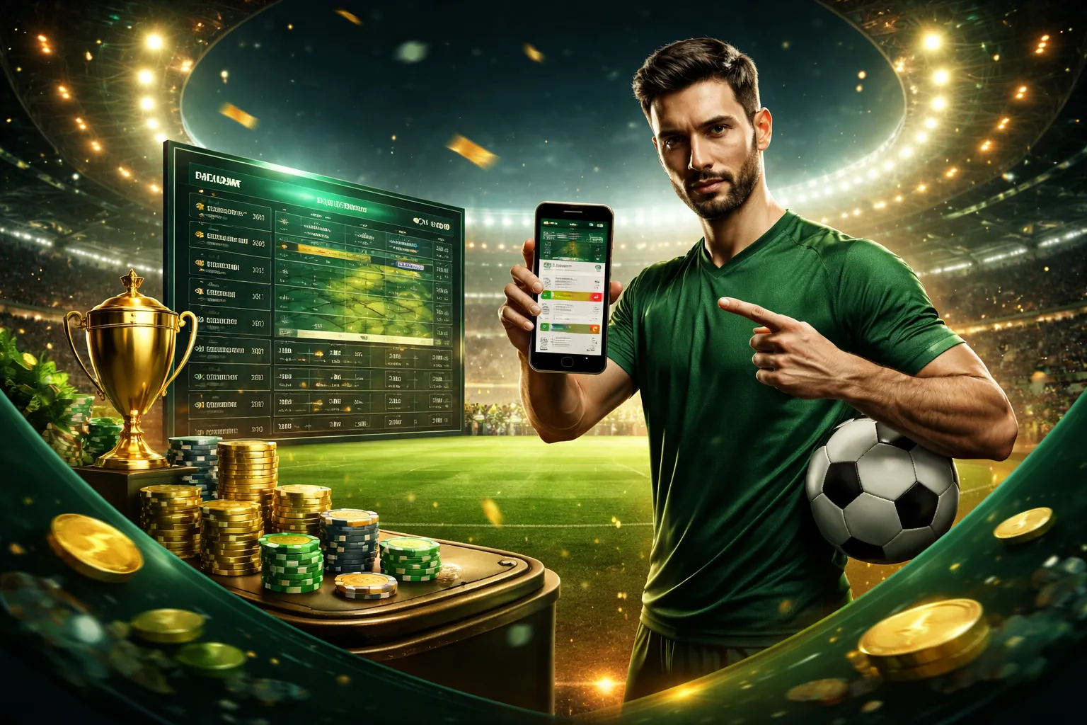 Trang chủ 1xBet với sân vận động và người hâm mộ
